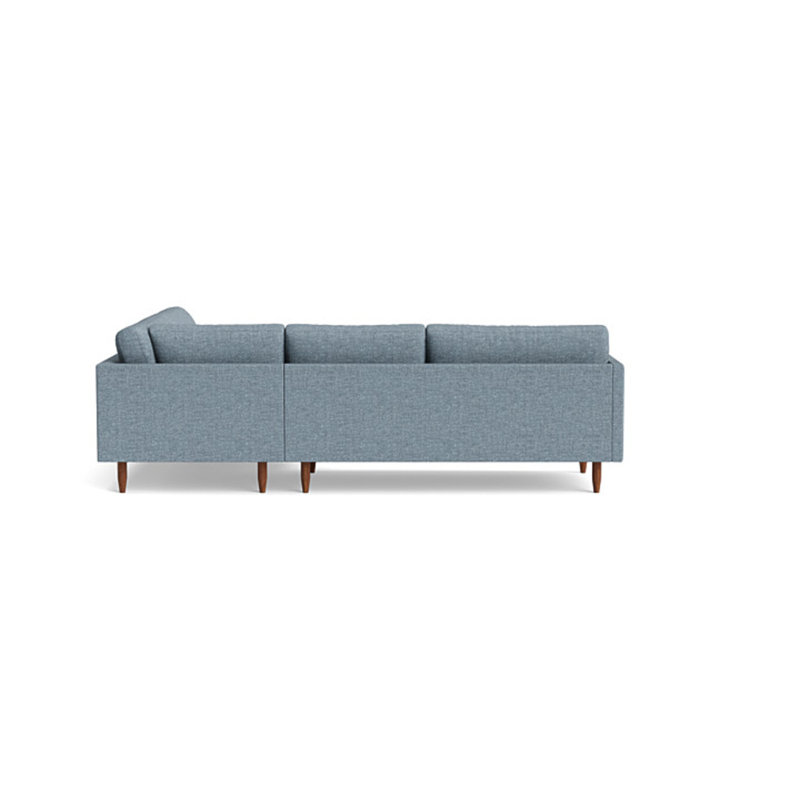 Skinny Fat Sectional, Performance Velvet - Nutmeg, Right Hand Facing