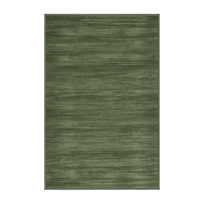 Tapis vert uni lavable à la machine
