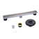 24 Inch Shower Linear Drain, 304 Stainless Steel Shower Floor Drain with Grate Removable, Rectangular Floor Drain with Accessories