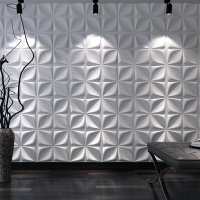 Eagan 50.04cm x 50.04cm Wood Tile in White