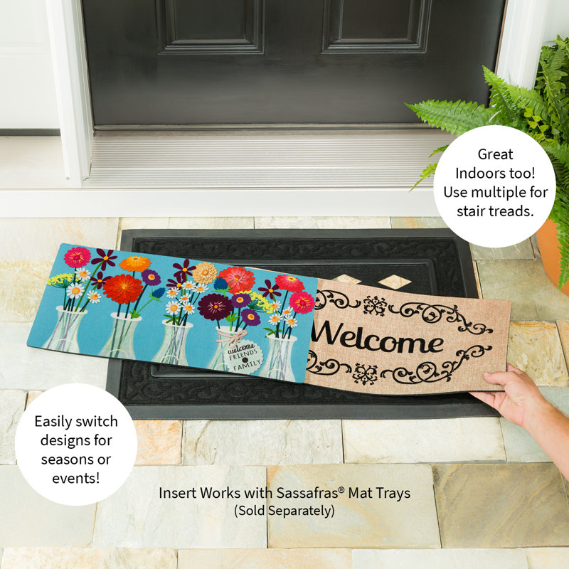 Tapis de porte d'extérieur antidérapant 22 po x 10 po Sassafras