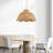 Le Perle Rattan Pendant Light - Natural Brown Dome 1-Light Polished Handwoven Dimmable Ceiling Light For Kitchen Island, Kitchen, Dining Room, Living Room, Bedroom or Hallway in Modern, Farmhouse & Boho Style
