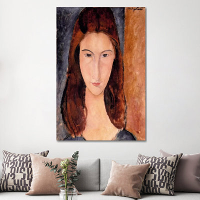 Portrait Of Jeanne Hebuterne by Amedeo Modigliani - Wrapped Canvas Painting