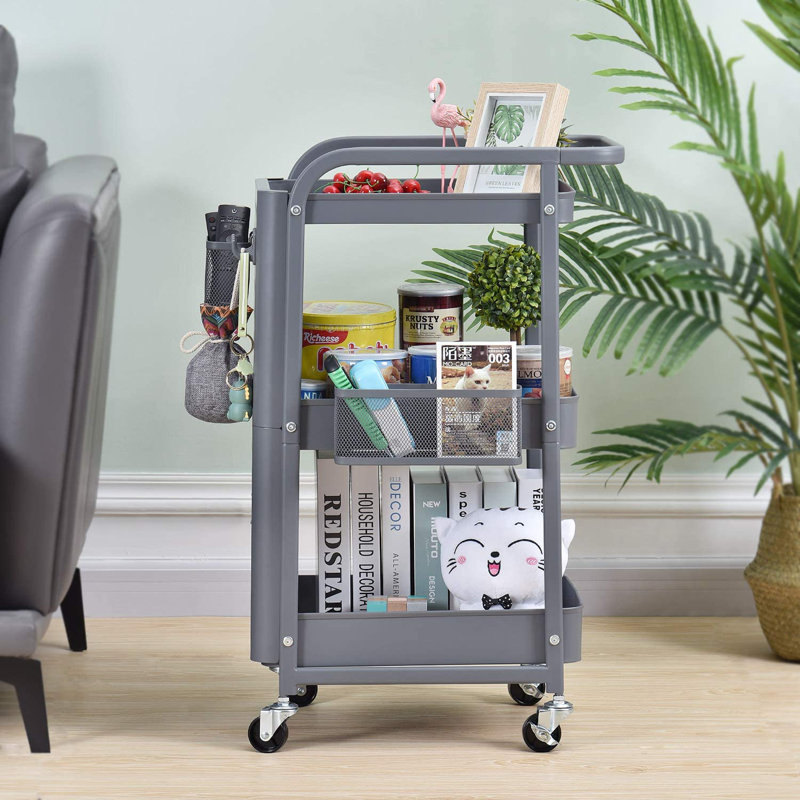Hayward Metal Bar Cart, Grey