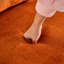 Grand canapé de plancher moderne avec tissu moelleux et mousse à haute densité, comprend 4 coussins, aucun assemblage requis.