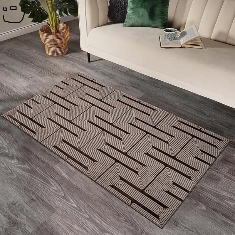 Modern Geometric Area Rug Abstract Textured Carpet For Living Room Bedroom Special Size Long Hallway Rug Floor Mats Small Door Mats