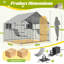 Très grand enclos extérieur pour chat pour plusieurs chats, cage pour chat avec couvercle imperméable, 6 plateformes, 2 condos et 2 ponts, poulailler, cage à lapins, toit pointu-1594565587