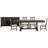 Extendable Trestle Dining Table With 2 Upholstered Benches And 2 Upholstered Side Chairs-2003290298