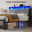 Bed Frame With Upholstered Headboard And 2-Tier Storage, Charging Station, And Smart LED Lights-970089630