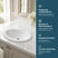 Lavabo de salle de bain encastré en céramique blanche 20,3 po, 3 trous, trop-plein, robinet central 4 po prêt pour le robinet