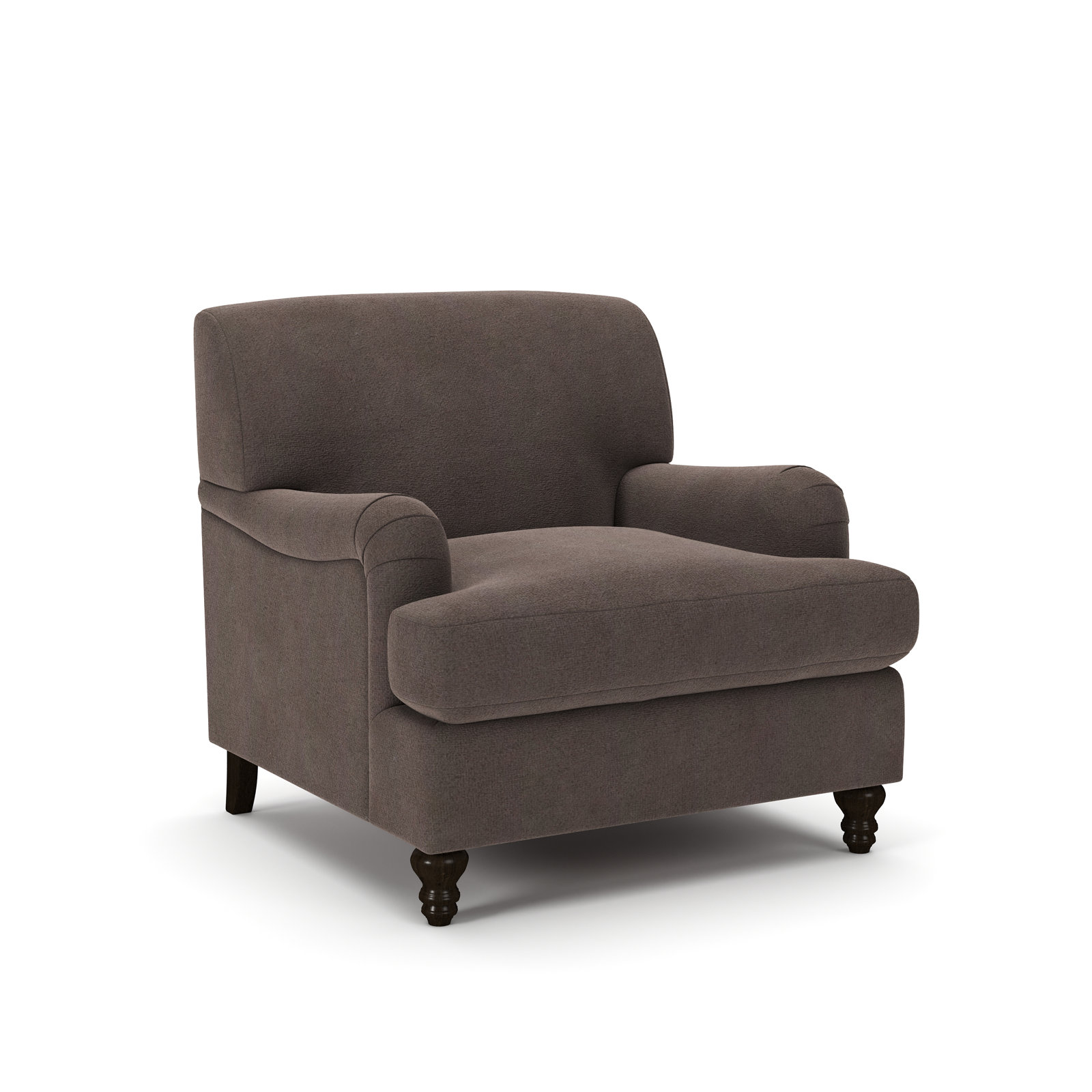 Walters Tight Back Armchair, Bella Ash Performance Velvet
