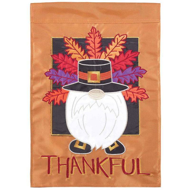Alard Double Sided Polyester Thanksgiving Garden Flag, 18" H x 13" W