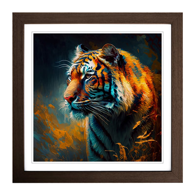 Tiger Color Field Painting - Framed Print