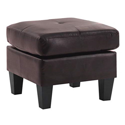 Repose-pieds carré standard en similicuir de 23 po Vegas