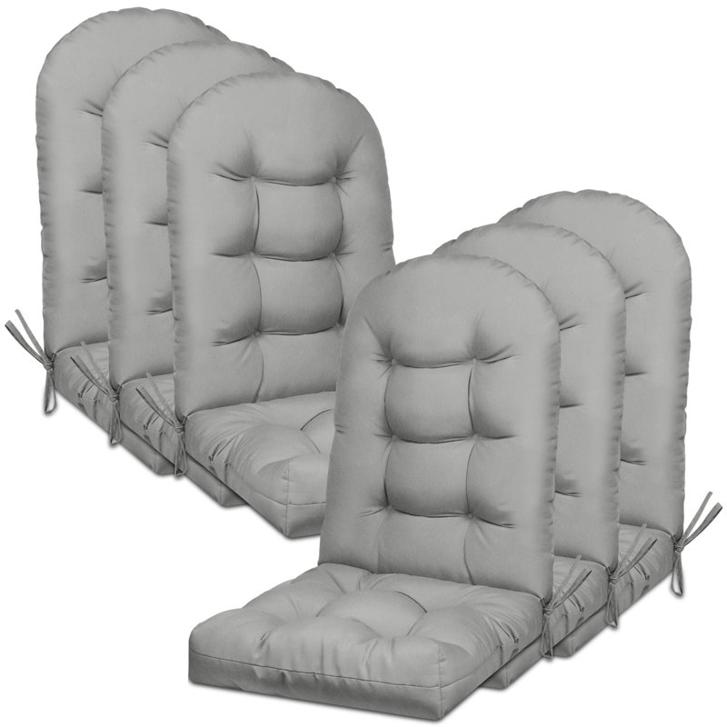 5 Inch  Adirondack Chair Cushion(Set Of 6), Light Gray