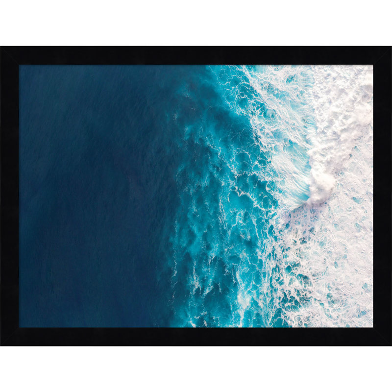 Seascape Of Splashing Waves by The Creative Bunch Studio, Black, 13" H x 17" W x 1" D