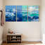 Nautique et plage, océan, vagues, Icebergs, boussole, coucher de soleil, ensemble de 3 impressions sur toile-1977567950