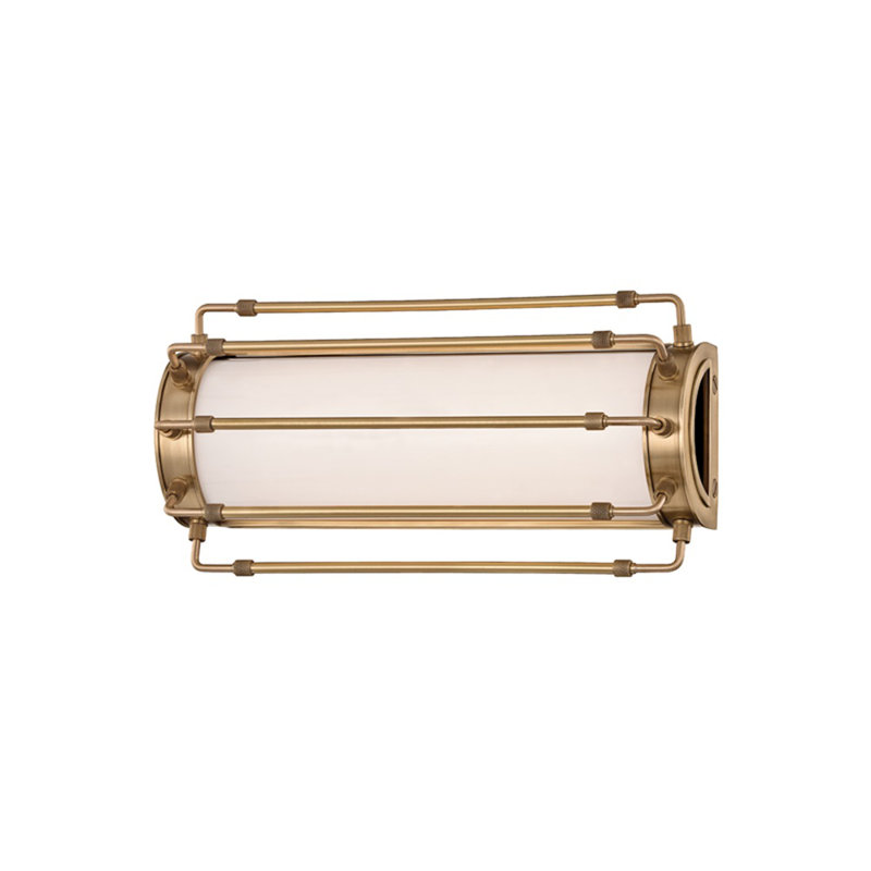 Hyde Park 1 - Light LED Flush Mounted Sconce, Old Bronze, 15" H x 7.75" W x 4.75" D