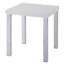 Table de bout blanche ultrabrillante et chrome