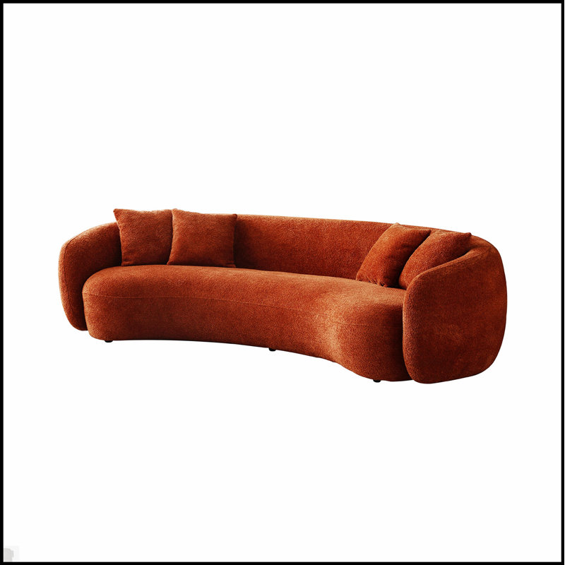 Canapé modulaire 5 places Boucle, Orange