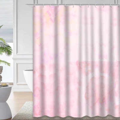 Blue Waterproof Shower Curtain,Shower Curtains for Bathroom with 12 Hooks