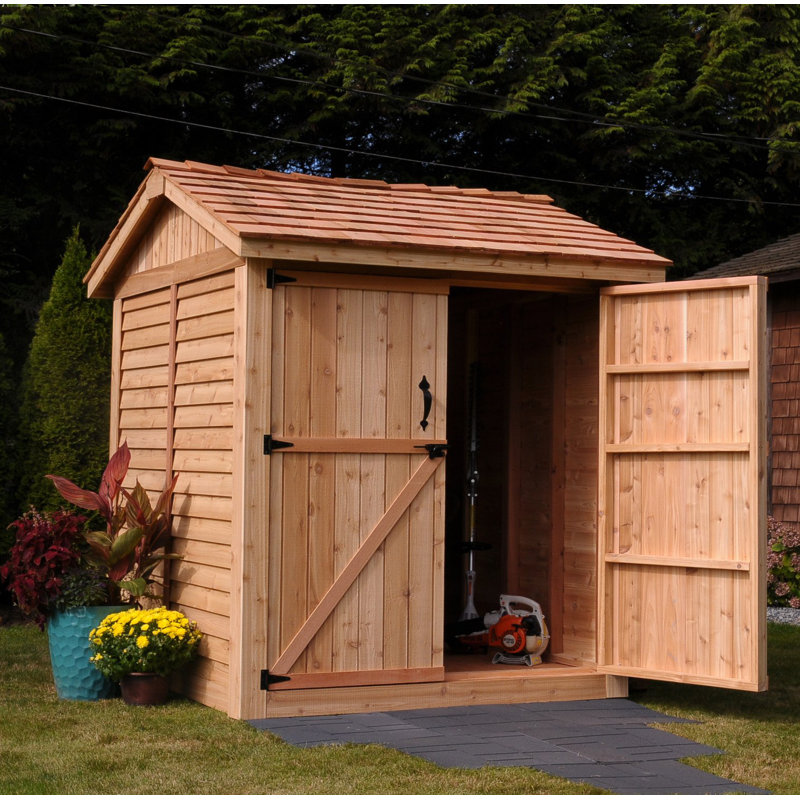 6 ft. W x 6 ft. D Maximizer Cedar Wood Storage Shed