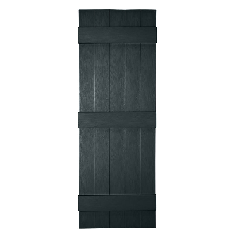 Persiennes personnalisées à 5 planches fermées, 79", Bleu lunaire