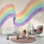 Papier peint arc-en-ciel à la main-1300098770-1300098773