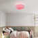 Dakota Fields 1-light Led Flush Mount With Pink Feather Shade