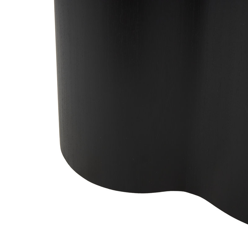 Table d'appoint latérale en bois noir 22 "x 14" x 22 ", Noir, noir, noir, noir