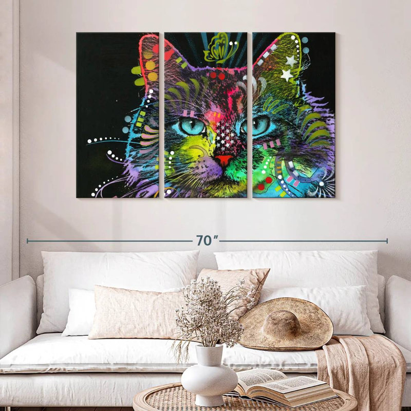 Brampt Blue Stare, 32" H x 50" W