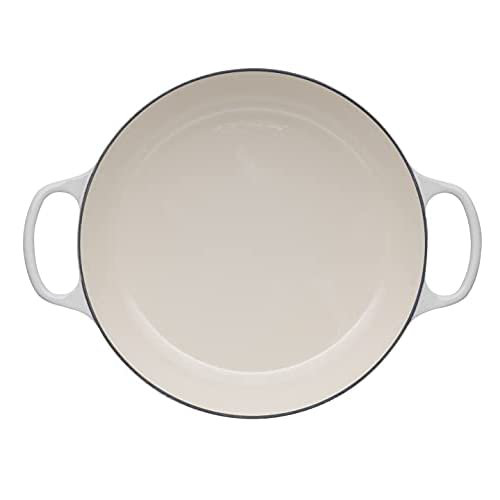 Le Creuset Signature Enameled Cast Iron Braiser with Lid, 3.5 quarts, Meringue