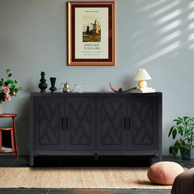 Levania Accent Cabinet, Antique Black