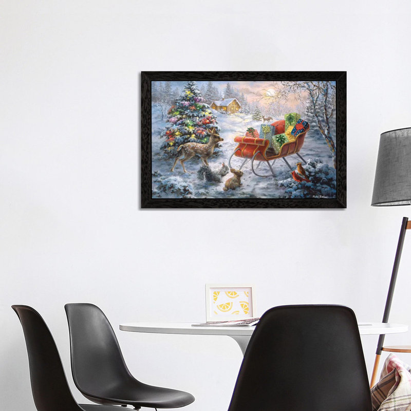 Baidland Tis The Night Before Xmas - Wrapped Canvas Print, 152.5 cm H x 101.5 cm W x 3.175 cm D, Black Framed