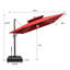Parasol extérieur rectangulaire en porte-à-faux à DEL 128 po x 104 po avec base Easy-Move | Mobilité d'une personne-1865440918
