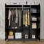 Armoire à 4 portes avec finition brillante et lumières DEL-822633703