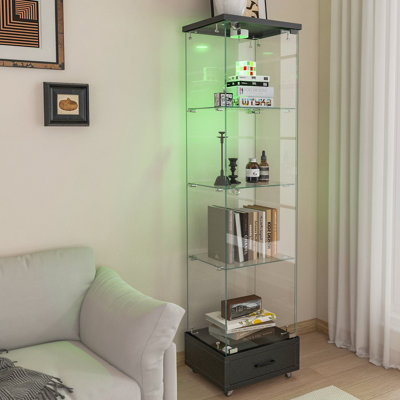 Spacieux garde-manger moderne, en MDF et en verre, pour le rangement à la maison
