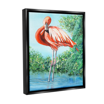 «Flamingo And Lush Nature» par Christine Reichow sur toile