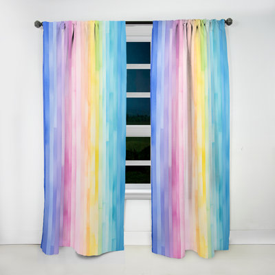 Tulsi Rainbow Scenery Minimalisme Harmony - Rideau en velours traditionnel - obscurcissant - 1 panneau