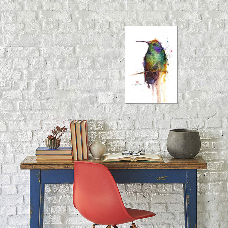 Green Bird by Dean Crouser - Wrapped Canvas Painting, 66.04 cm H x 45.72 cm W x 1.91 cm D