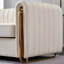 Canapé contemporain en velours l 84,25 po pour salon, beige-1020325378