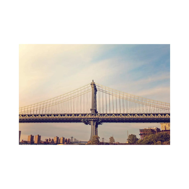 Manhattan Bridge by Ann Hudec - Wrapped Canvas Print, 20.32 cm H x 30.48 cm W