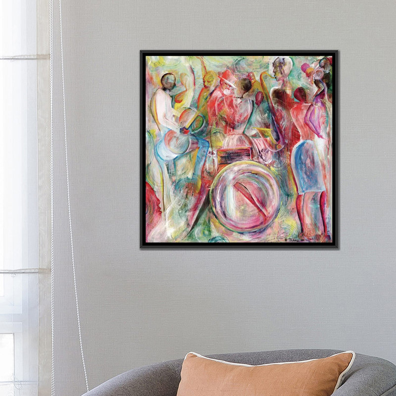 «New Orleans», reproduction sur toile, H 18 po x l 18 po x P 1,5 po, Toile avec cadre noir, Pas de tapis