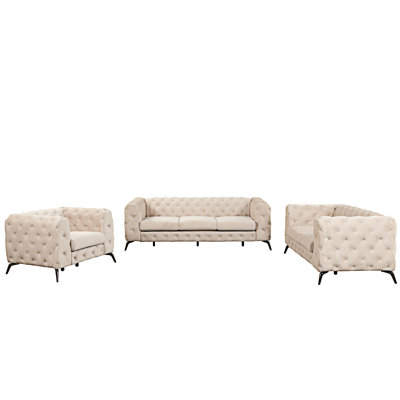 Modern 3-Piece Sofa Sets With Sturdy Metal Legs -  Corrigan StudioÂ®, 7BF98E7856DB457F99FBC59608AFBF66