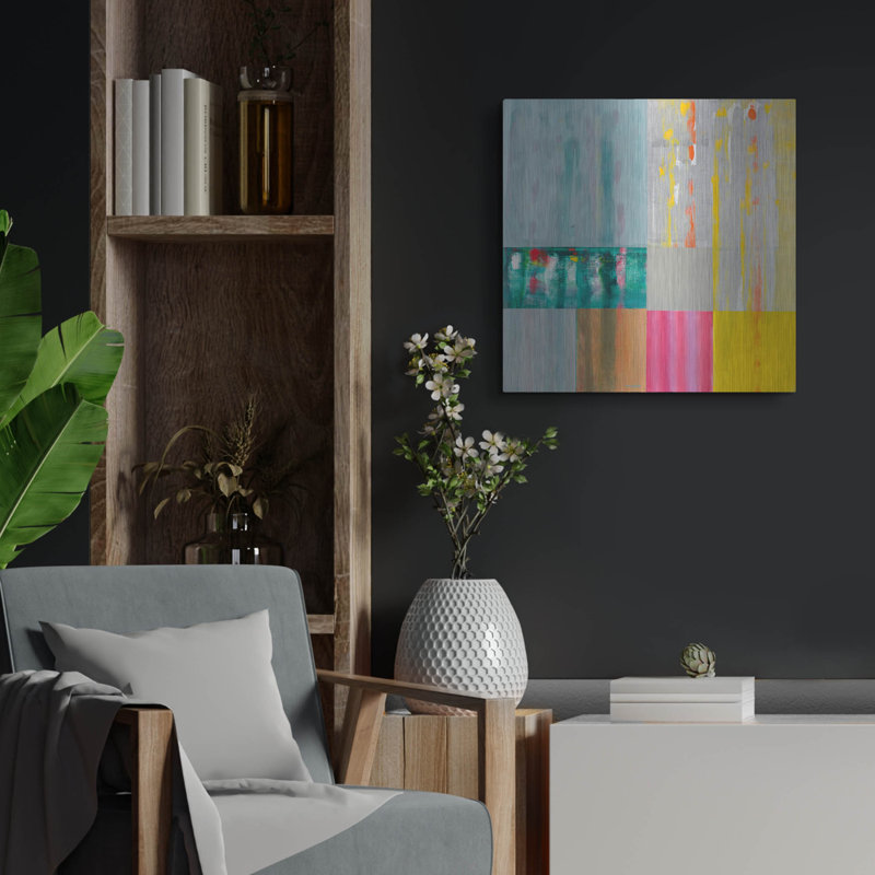 Orren Ellis «Color Storm Harmony» par Hooshang Khorasani, art mural en métal, H 24 po x l 24 po