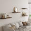  Grandes tablettes flottantes murales pour ensemble de 3 tablettes murales en bois de 24 po x 12,75 po x 2 po avec tablette murale et support mural pour chambre à coucher, cuisine, salon, brun rustique-602303261-603118170