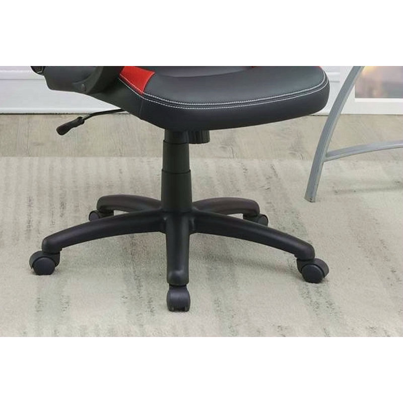 Fauteuil de bureau rembourré 1pc, Noir / Rouge
