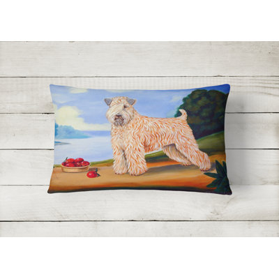 Wheaten Terrier Outdoor Reversible Throw Pillow