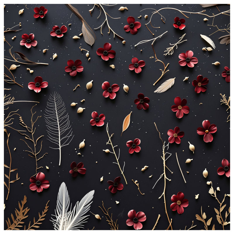 Rideau de douche floral - Bohème, 70in W x 84in H