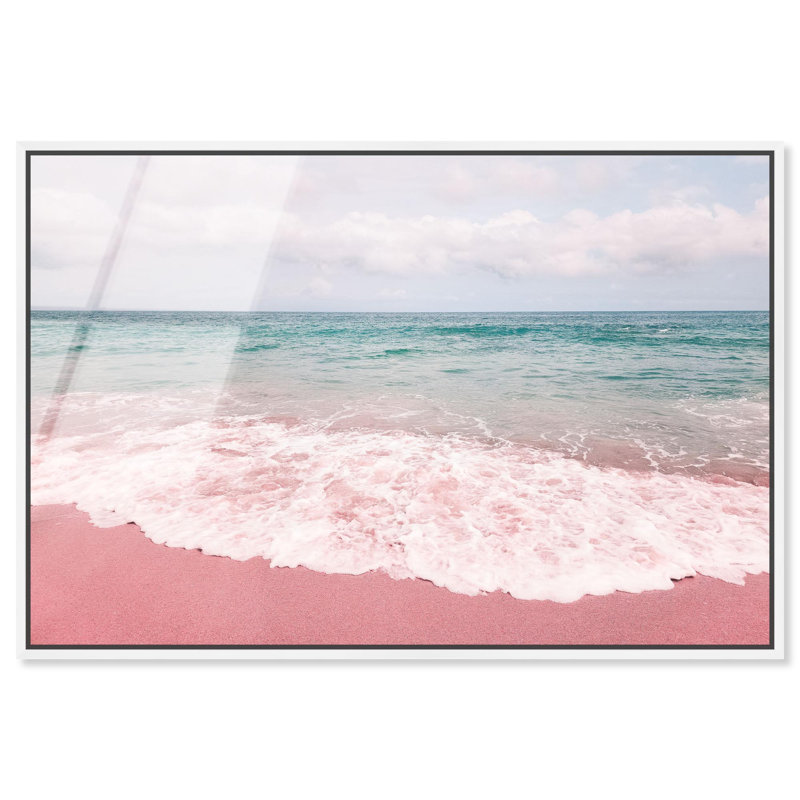 Oliver Gal Komodo II Coastal - Framed Acrylic Glass Wall Art, 16" H x 24" W, White